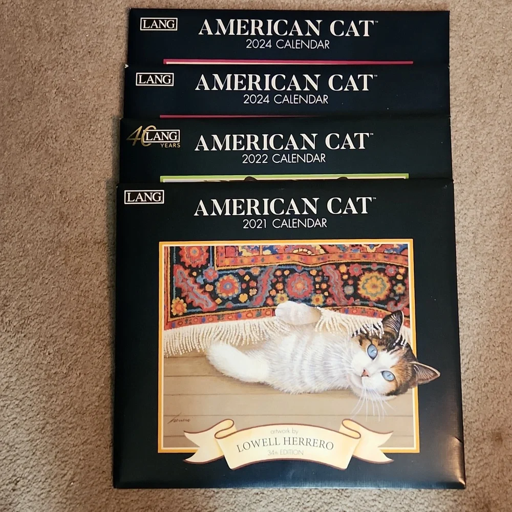 LANG American Cat Calendar By Lowell Herrero